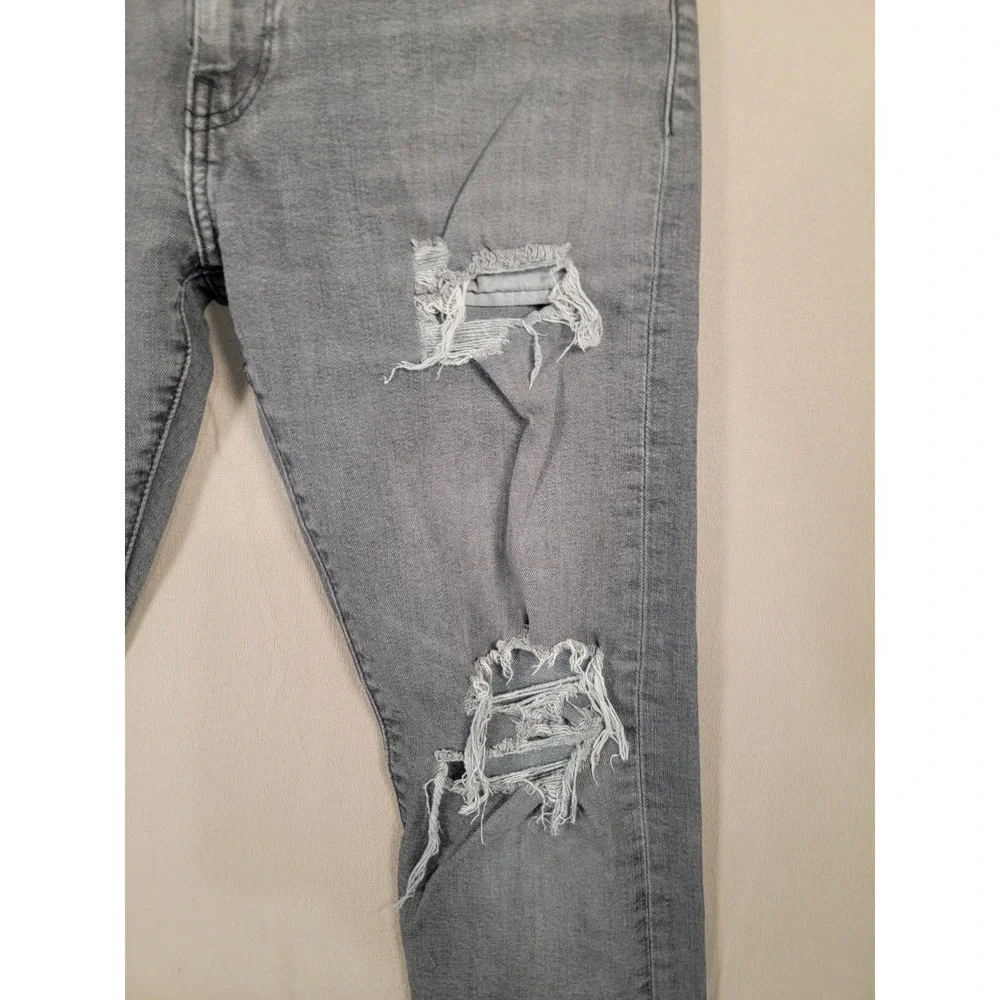 Levis Premium 512 Jeans Mens 30x30 Big E Gray Distressed Ripped Slim Taper Pants
